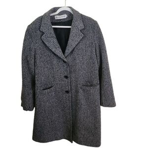 Mackintosh Wool Tweed Overcoat Size 16